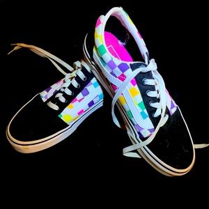 Vans size 9 multi colored classic check